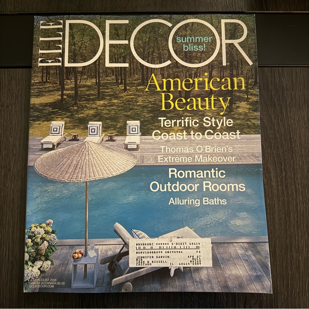 Elle Decor Magazine July / August 2006